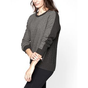 Athleta Madera Sweatshirt Merino Wool Charcoal Gray